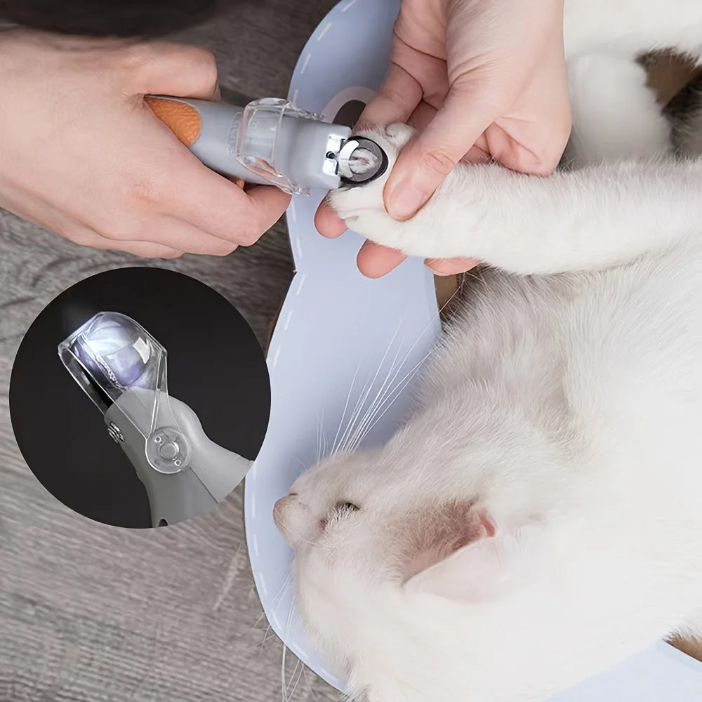 Pet Nail Clipper, Nail Trimmer for Dogs and Cats, Built-in LED Light