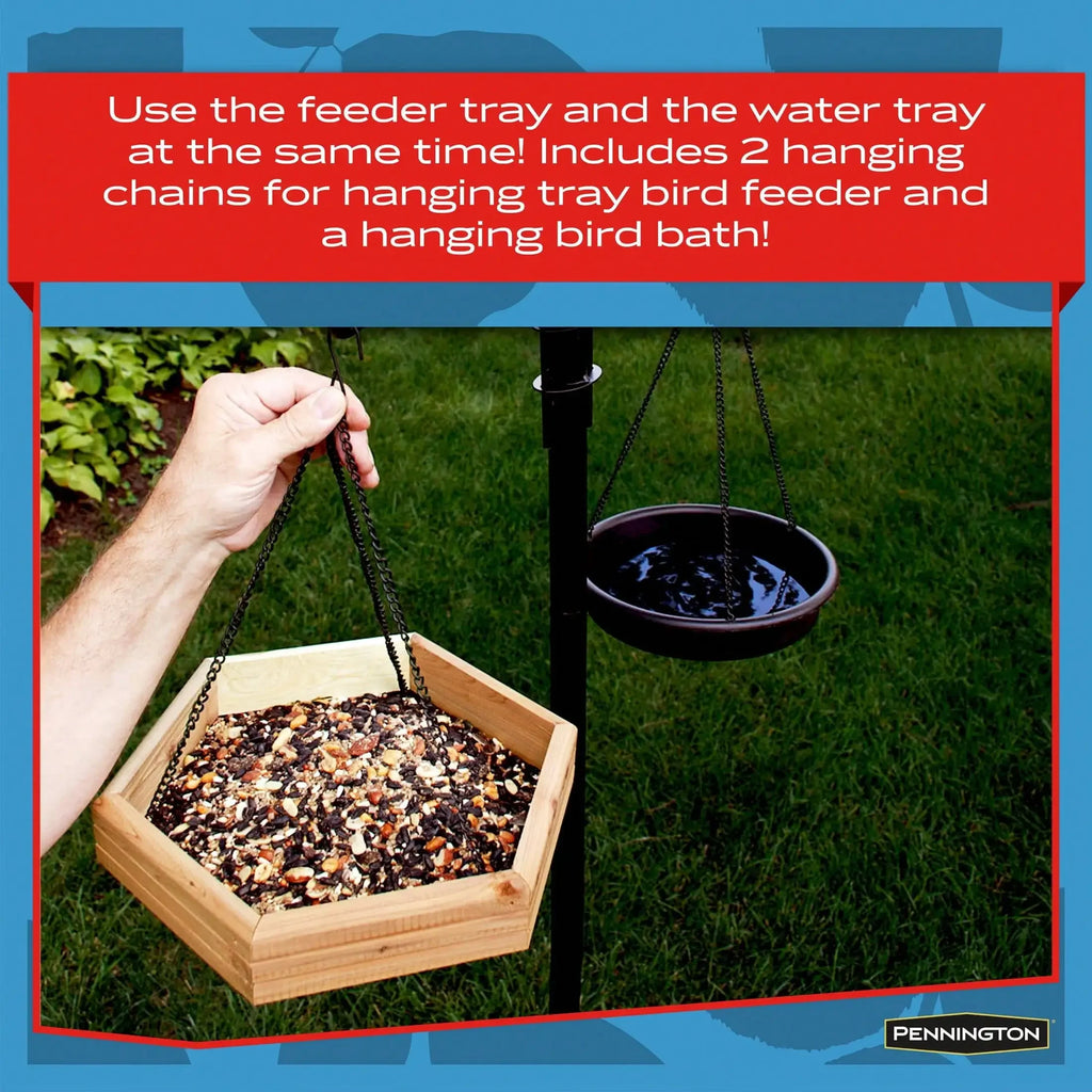 (3-Pack) 2-in-1 Bird Bath and Bird Feeder, 4 lbs,Keep seeds fresh,Durable