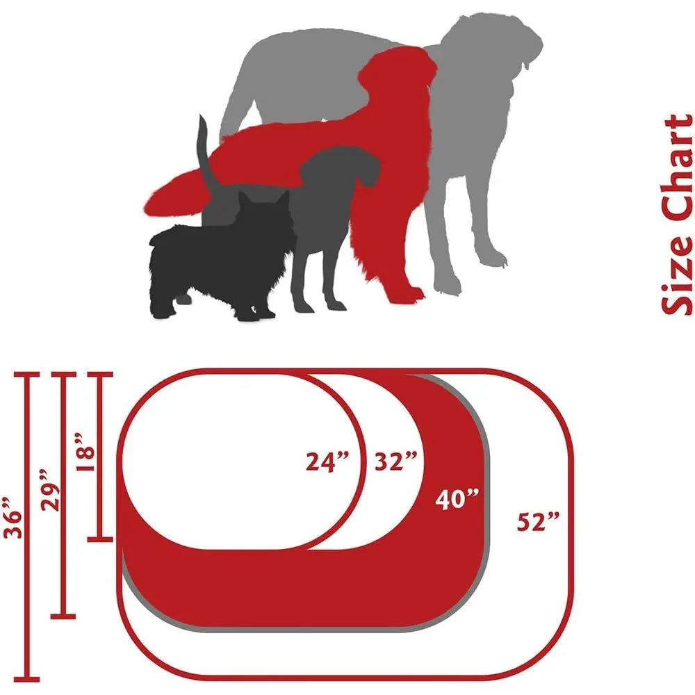 Large 40 Washable Donut Dog Bed - Soft, Spine-Supporting Round Mat for Dogs