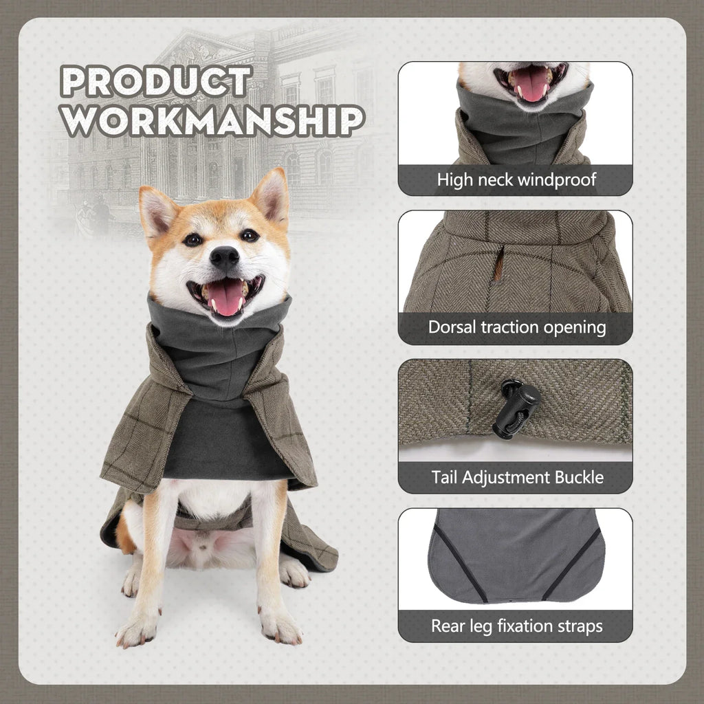 Dog Clothes, Waterproof/Windproof, Winter, Warm British Style