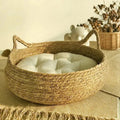 Pure hand-woven rattan cat nest four seasons universal warm pad removable washable