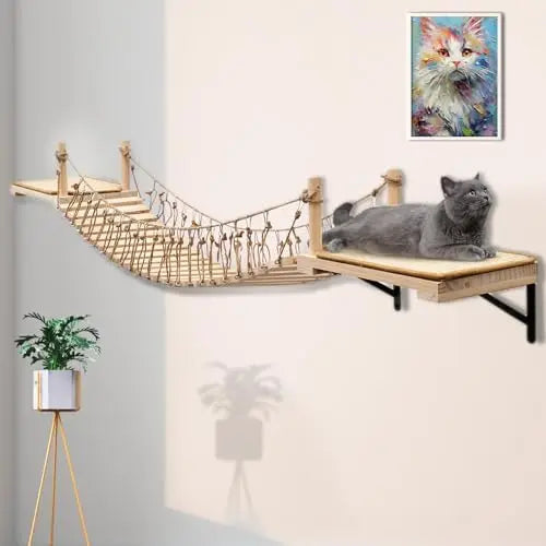 Wall-Mounted Cat Roped Bridge Long for Indoor Cats
