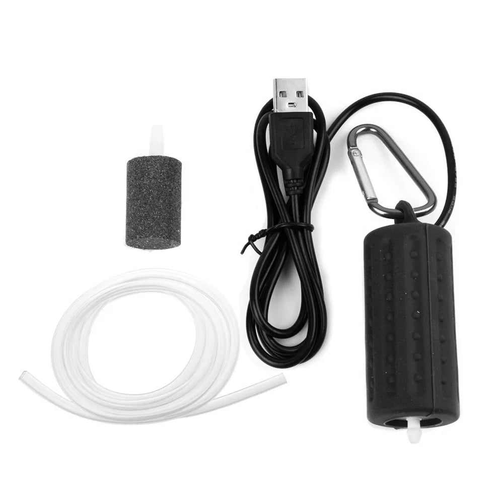 Aquarium Air Pump Small USB Aquarium Fish Tank Oxygen Portable Air Pump Motor Energy Saving Supplies Accessories