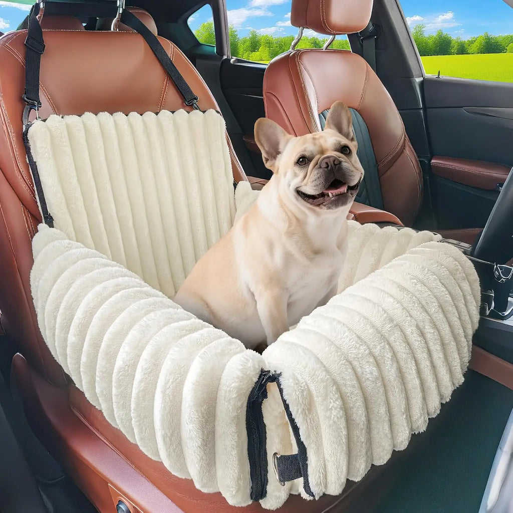 6-in-1 Dog Car Seat for Small/Medium Dogs, Washable Cover, Safety Leash