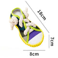 Dog Squeak Toy Teeth With Cotton Rope Pet Chewing Toys