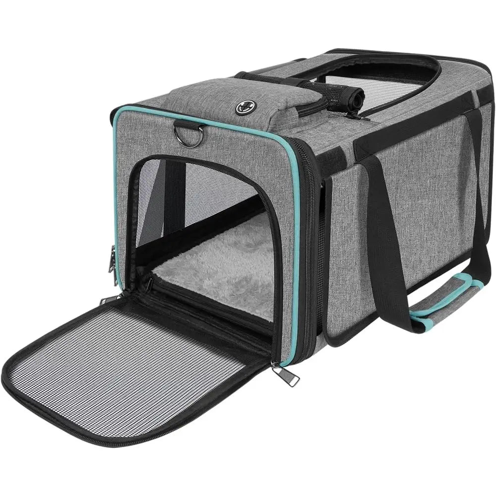 Cat/Small Dog Carrier American, United, Delta Airline Approved/Soft-Sided Pet Travel Bag