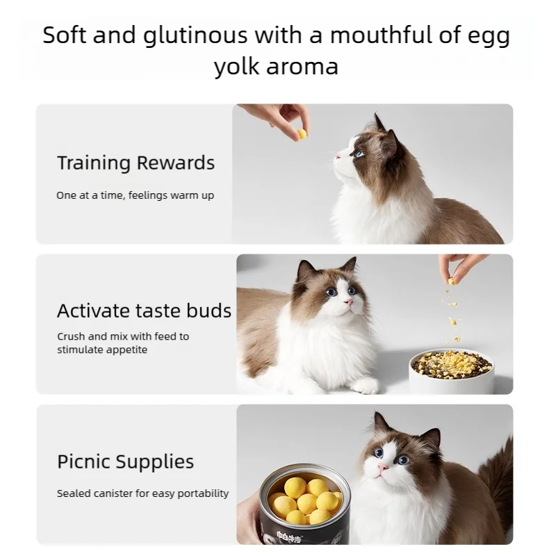 Quail Egg Yolk Freeze-dried Cat Food Lecithin Hair-beautifying Nutrition