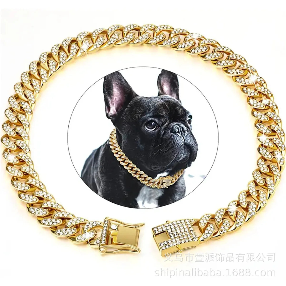 Pet Collar Necklace Cat/Dog Full Diamond Cuban Chains