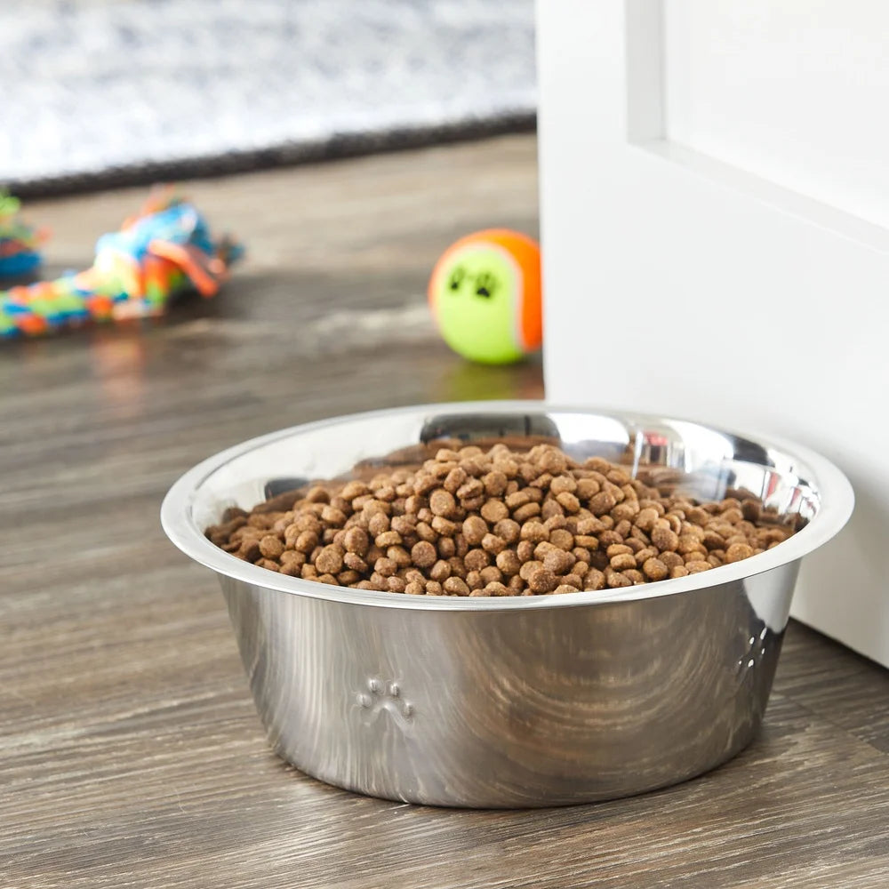 Stainless Steel Dog Bowl 2 Pack Large Non Slip Durable Dishwasher Safe High Gloss Finish Easy Clean