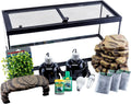 20-Gallon Turtle Aquarium Kit with Filter and Heating Lamps, 30-Inch Setup for Aquatic Pets