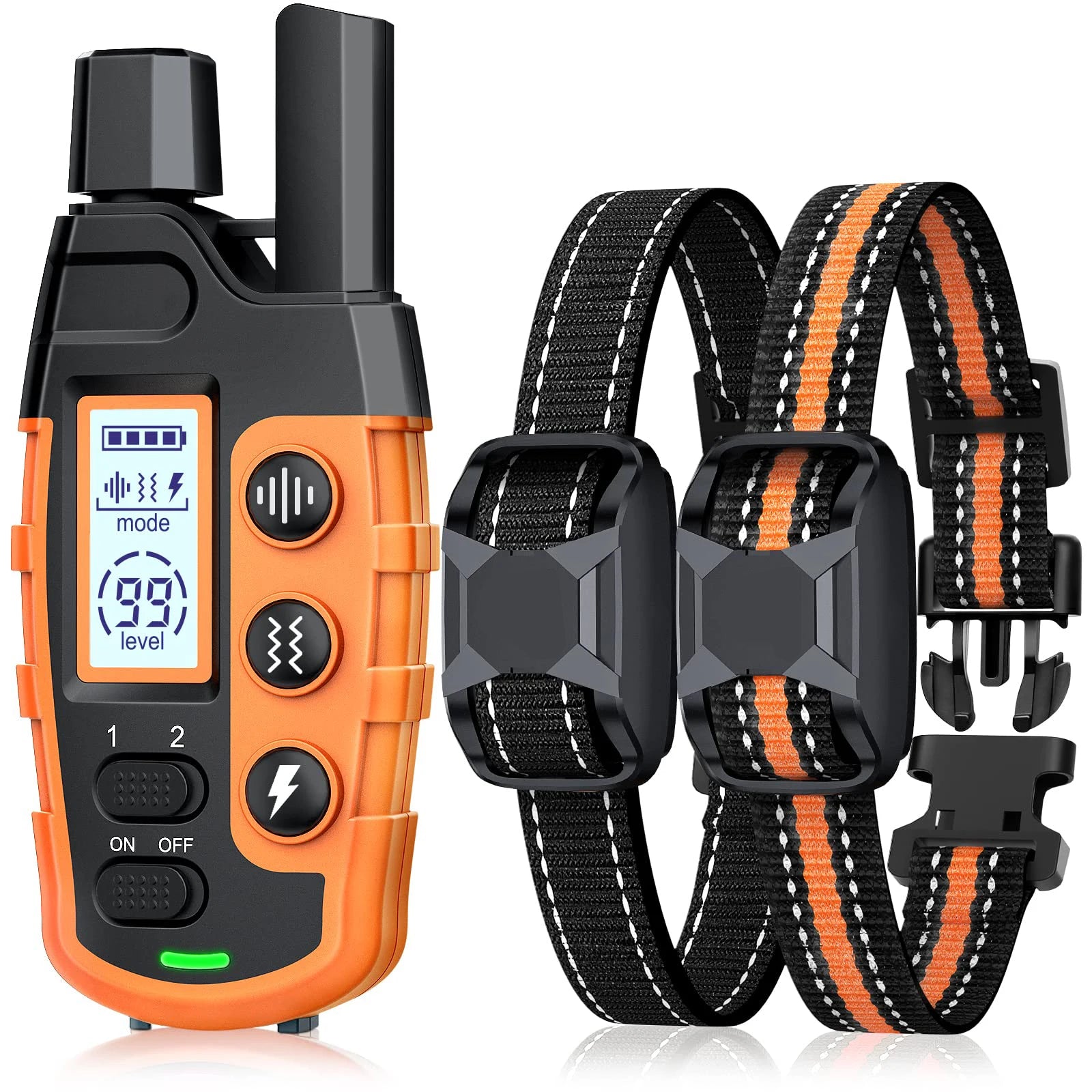 3300Ft Electric Dog Training Collar Remote Control Waterproof With Vibration