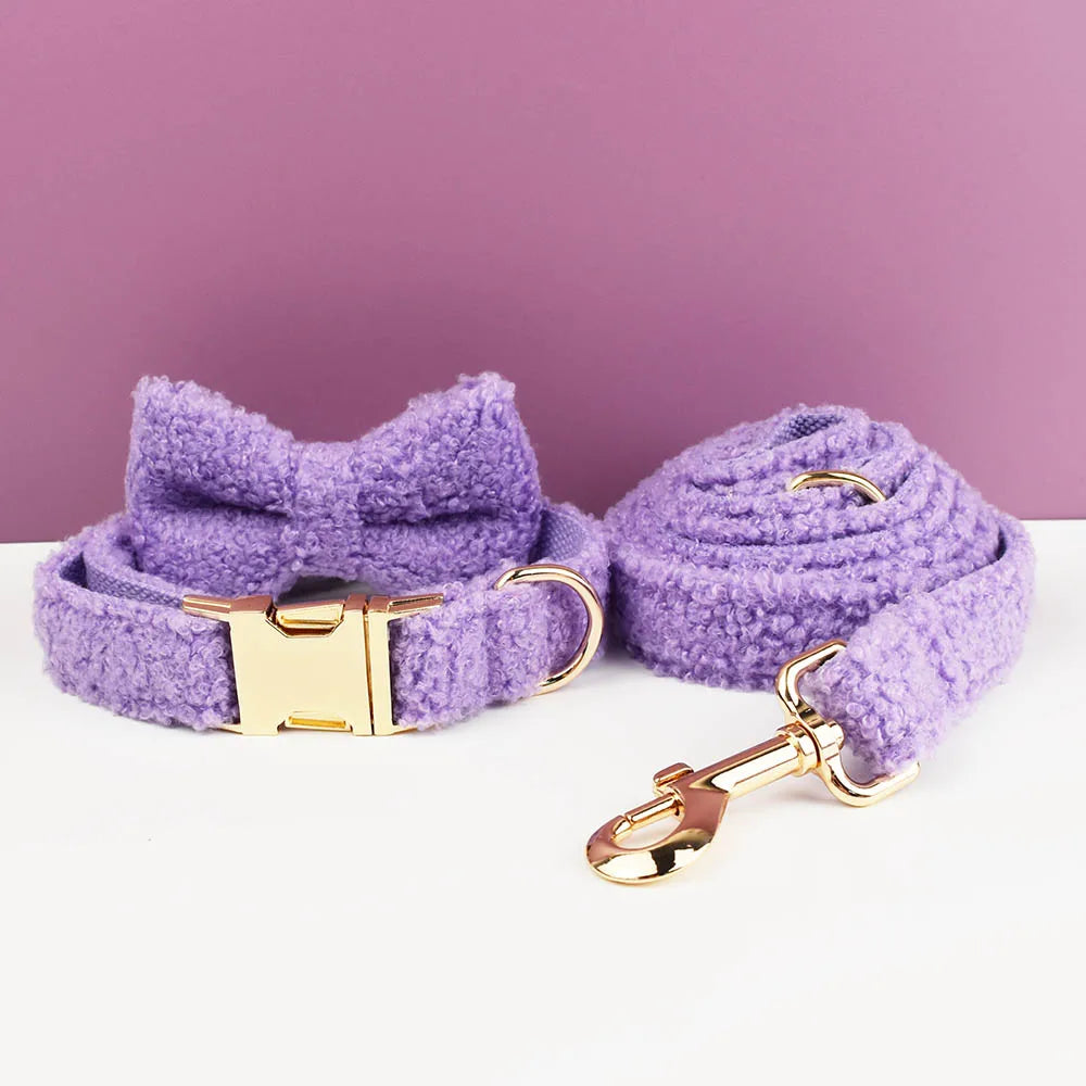 Luxury Personalized Dog Collar Harness Leash set