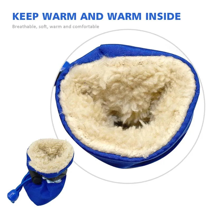 4pcs Antiskid Puppy Shoes Pet Protection Soft-soled Pet Shoes Waterproof