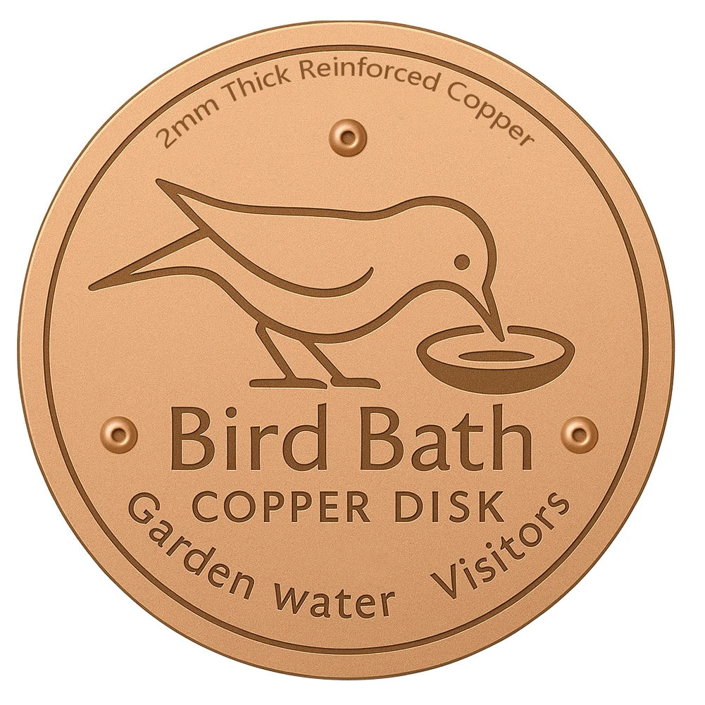 1-5CS Bird Bath Copper Disk With 3 Point Support Bird Bath Purification Plate For Outdoor Bird Bath