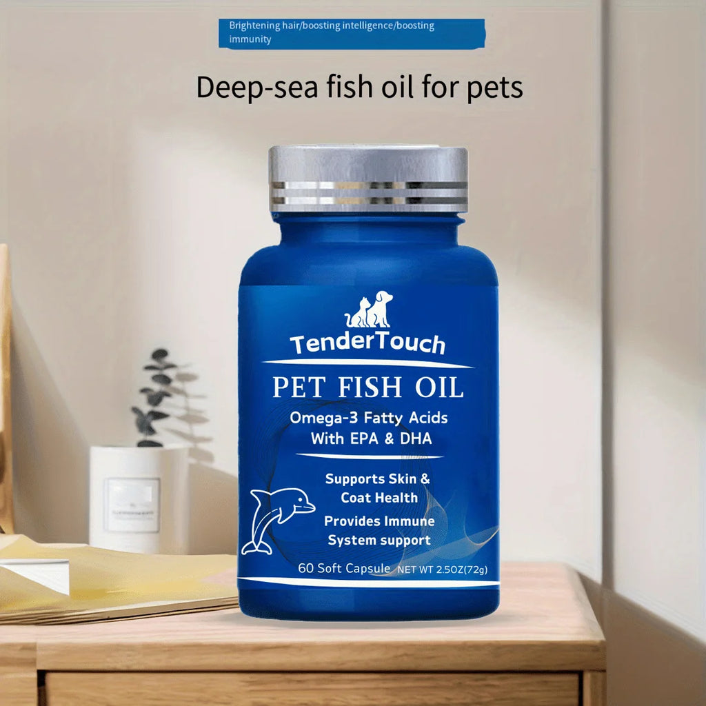 Amazing Omega 3 Fish Oil for Dogs and Cats - Omega 3 for Dogs and Cats Shedding and Skin Health