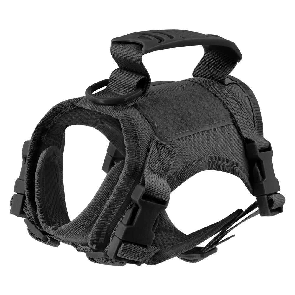 Tactical Puppy Harness Leash For Small Dogs/Cats, Adjustable Kitten Vest, For Military Service Dog Working