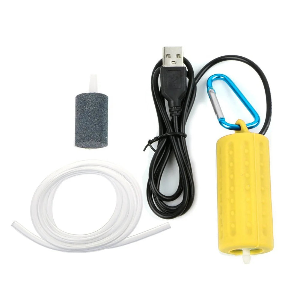 Aquarium Air Pump Small USB Aquarium Fish Tank Oxygen Portable Air Pump Motor Energy Saving Supplies Accessories