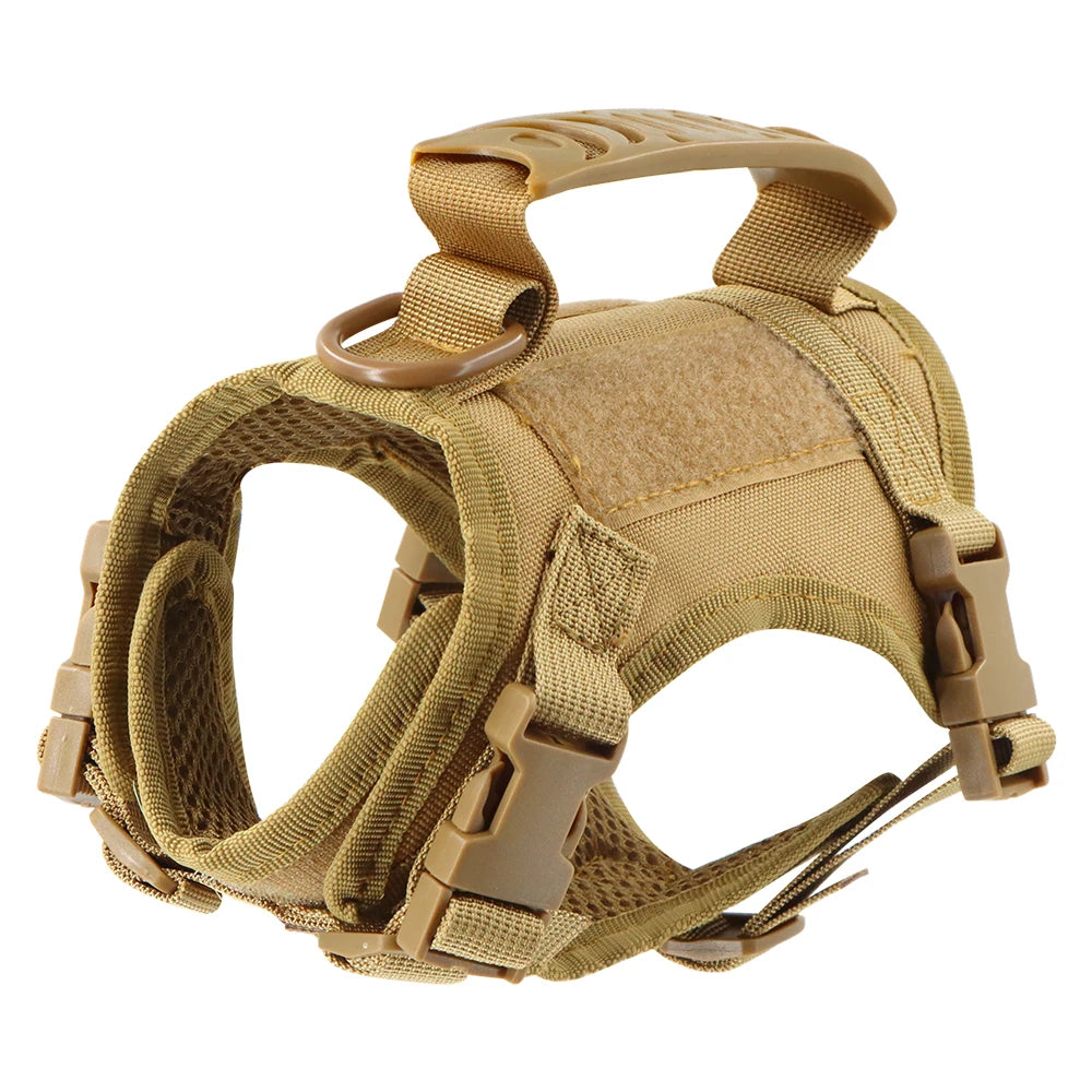 Tactical Puppy Harness Leash For Small Dogs/Cats, Adjustable Kitten Vest, For Military Service Dog Working