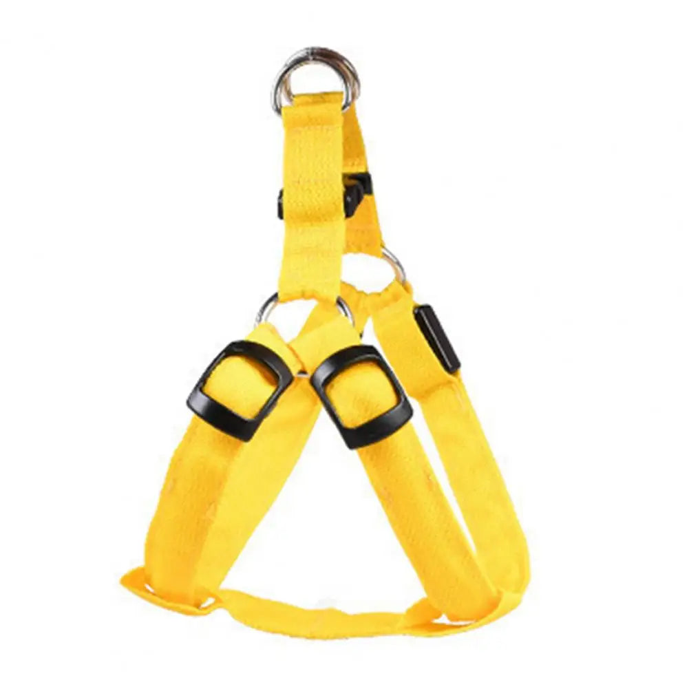 Adjustable LED Pet Harness, USB Rechargeable Light Up Dog Harness, Glow-in-The-Dark Safety Vest