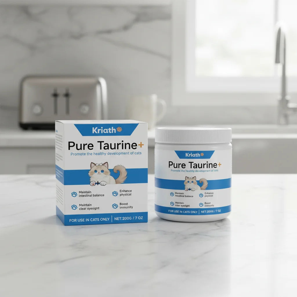 Taurine Powder For Cats Kittys Heart-Vision Daily Well-Ness Gentle On Sensitive Stomachs