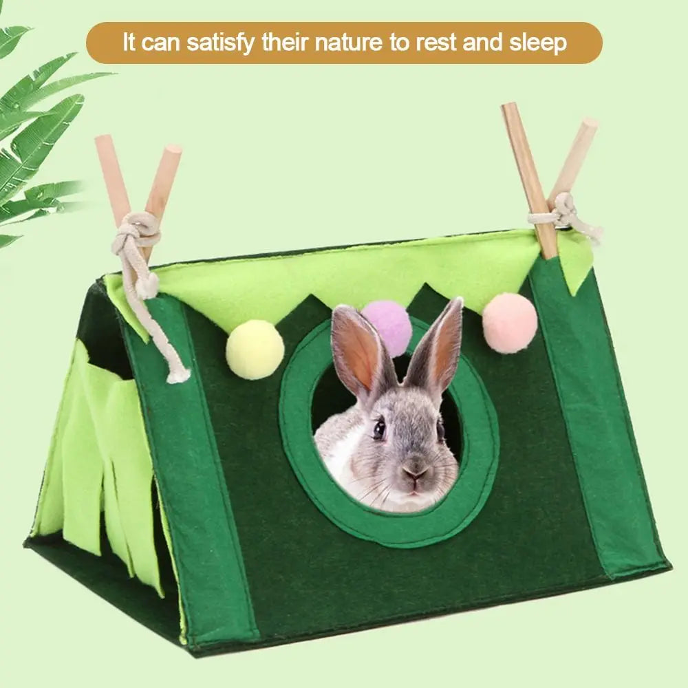 Small Pet Nest Felt Tent Rabbit Nest Hamster House Small Animal Bed Accessories