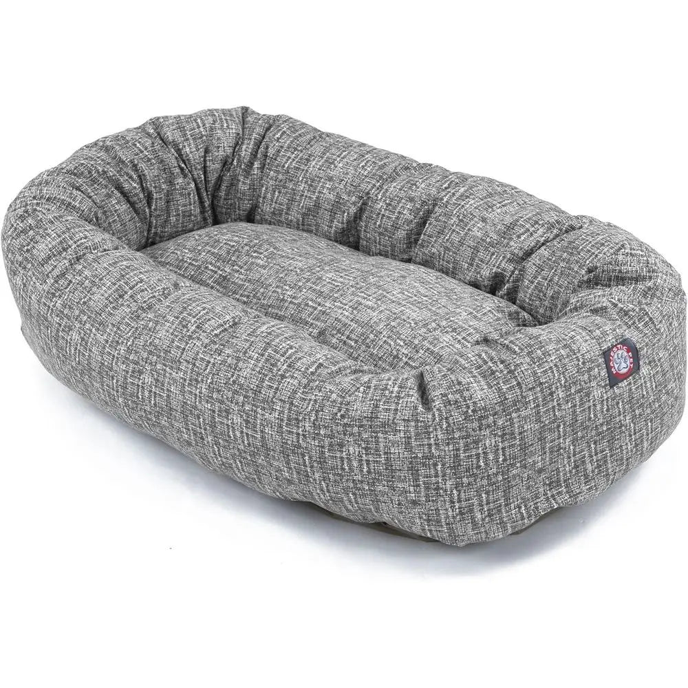 Large 40 Washable Donut Dog Bed - Soft, Spine-Supporting Round Mat for Dogs