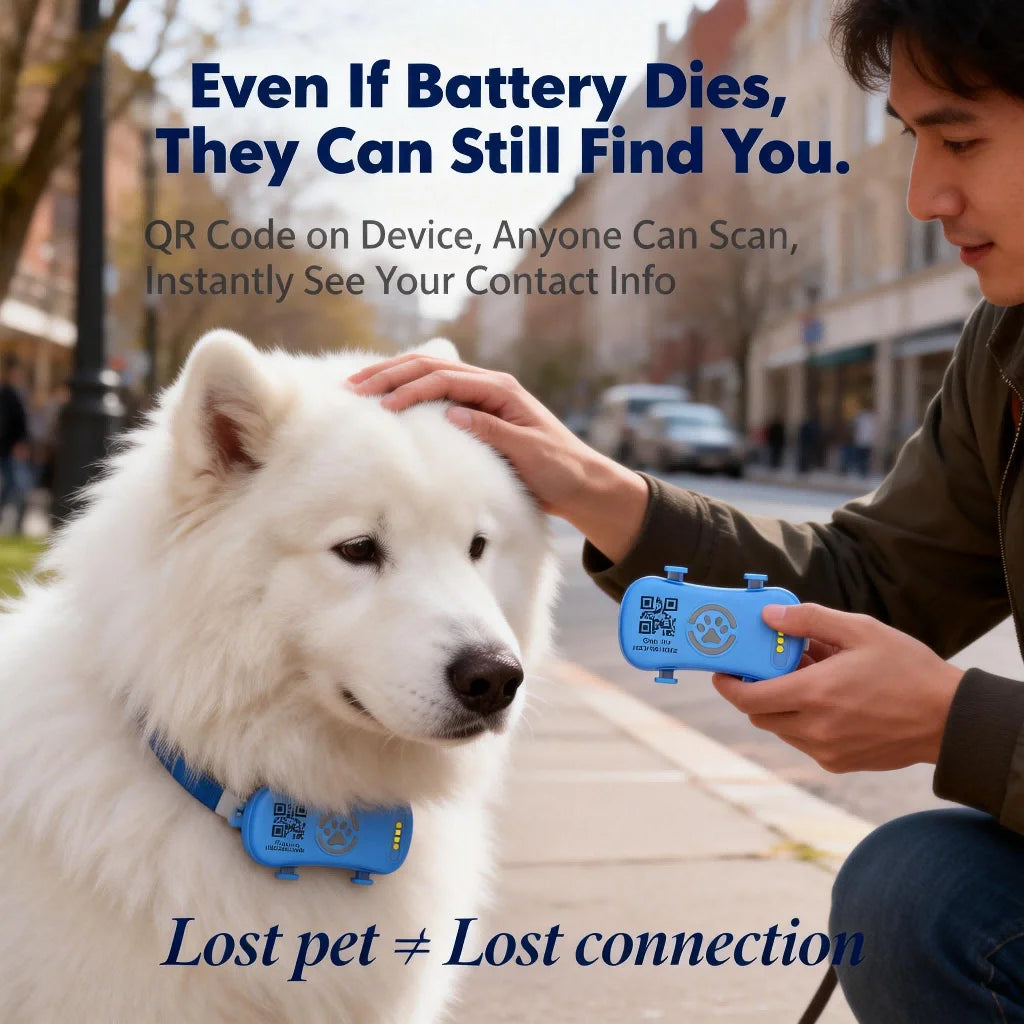 GPS Pet Tracker for Dogs Cats, Real Time Tracking Unlimited Distance, Anti-Lost Locator with SIM Subscription Required