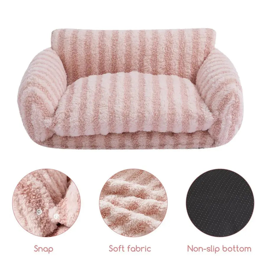 Fluffy Plush Soft Pet Couch Orthopedic Sofa Nest Beds for Small Cats and Dogs