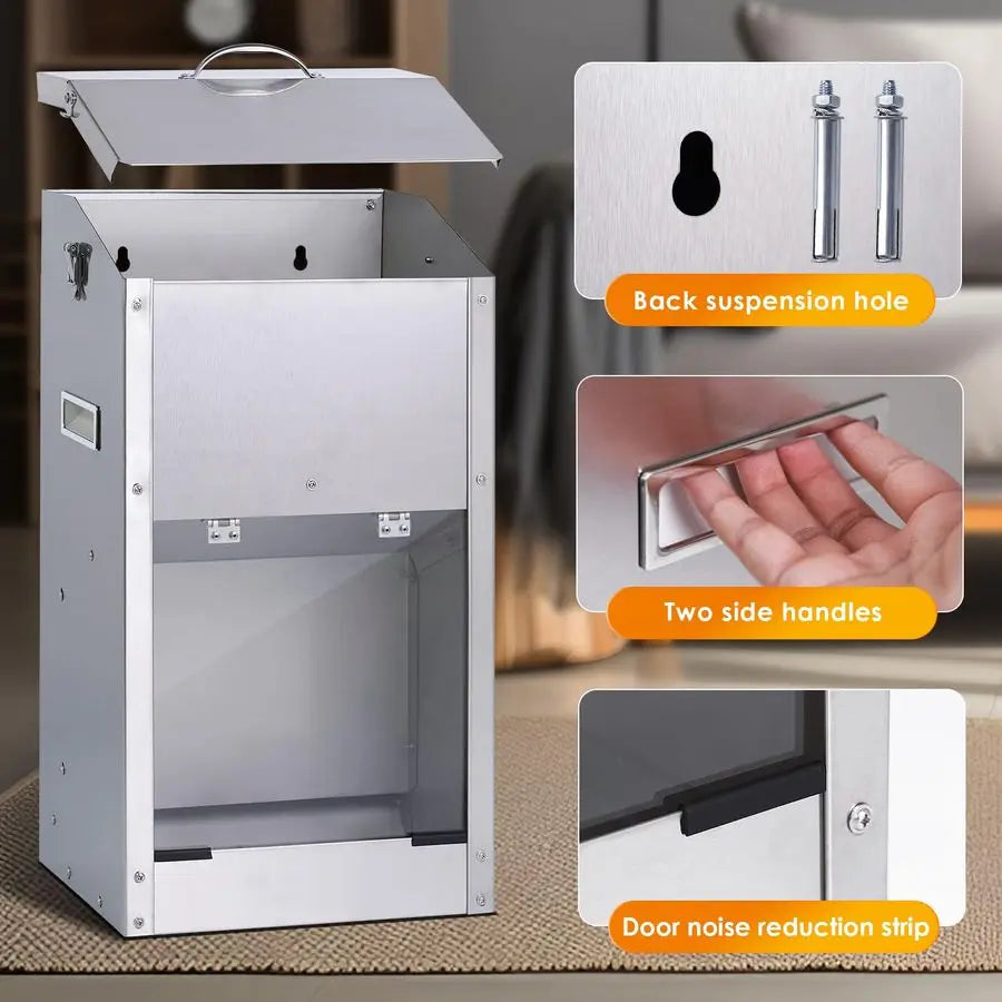 Dog Feeder Large Breed Outdoor Auto Dog Food Dispenser 25lbs Gravity Pet Feeder