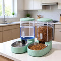 Automatic Cat/Small Dog Feeder and Water Dispenser with Stainless Steel Bowl