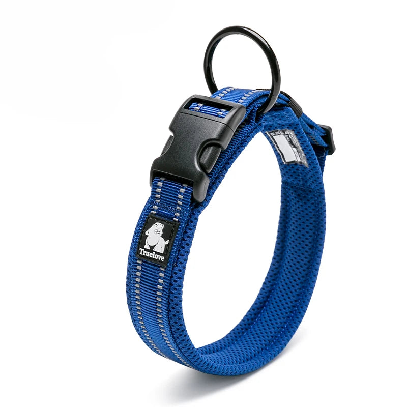 Dog Walking Collar Comfort Padded with Buckle Nylon Traveling Collar