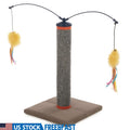 Scratch N Spin Carpet Cat Scratching Post with Interactive Spinning Wand