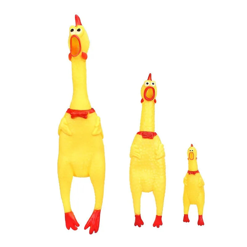 Squeaky Screaming Chicken Pet Toy Funny Molar Chew