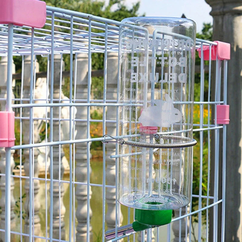 Random Color Small Animals Drinker Hangable Water Bottle for Rabbit Guinea Pig Parrot