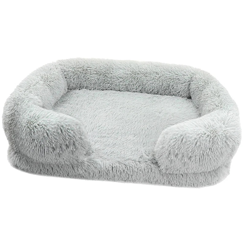 Thick orthopedic bed for large dogs - sponge, easy to remove and wash plush cover
