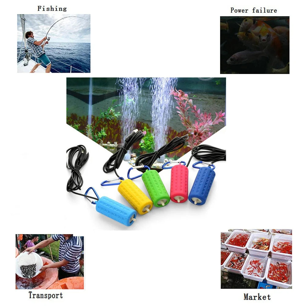 Aquarium Air Pump Small USB Aquarium Fish Tank Oxygen Portable Air Pump Motor Energy Saving Supplies Accessories