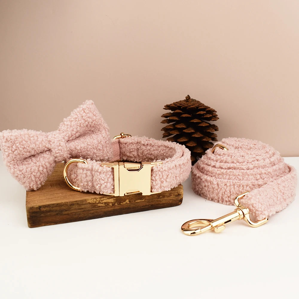 Luxury Personalized Dog Collar Harness Leash set