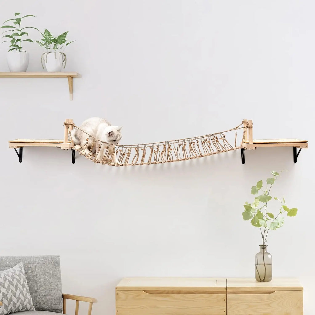 Wall-Mounted Cat Roped Bridge Long for Indoor Cats