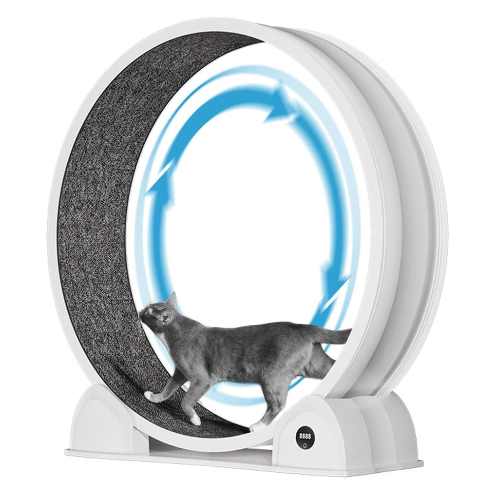 Cat Exercise Wheel for Indoor Cats, Quiet Cats Treadmill with Pedometer