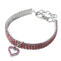 Bling Rhinestone Dog Collar Crystal  Leash For Small Medium Dogs S M L