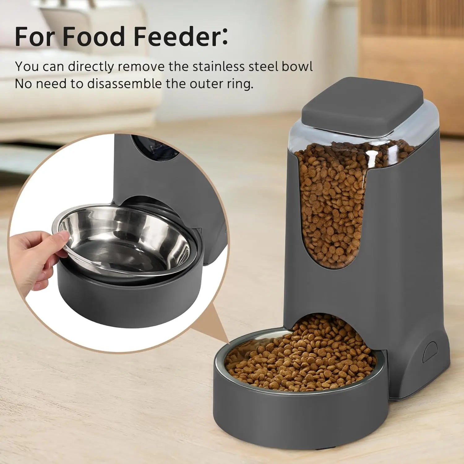 2-Pack Automatic Pet Feeder and Water Dispenser Set for Cats and Dogs