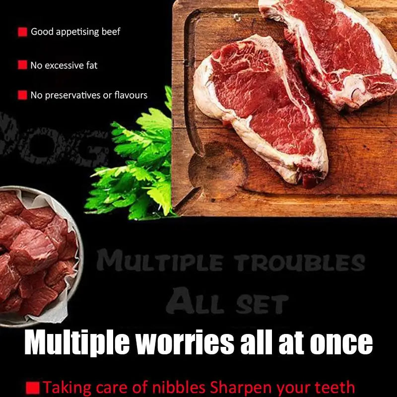 Diced Beef Particles Digestive Nutritious Delicious Chewy Training Rewards