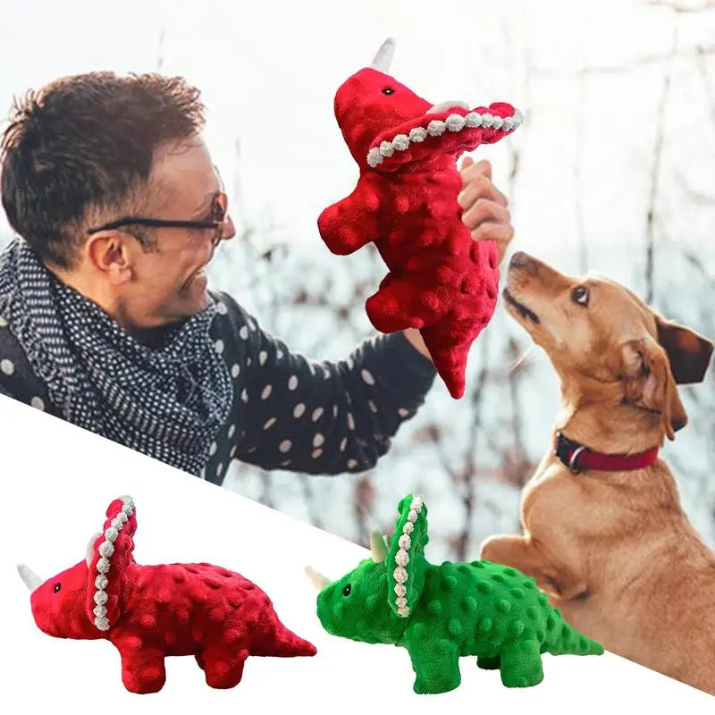 Dog Squeaky Toys Dogs Chew Toy Cute Dinosaur Plush Toy