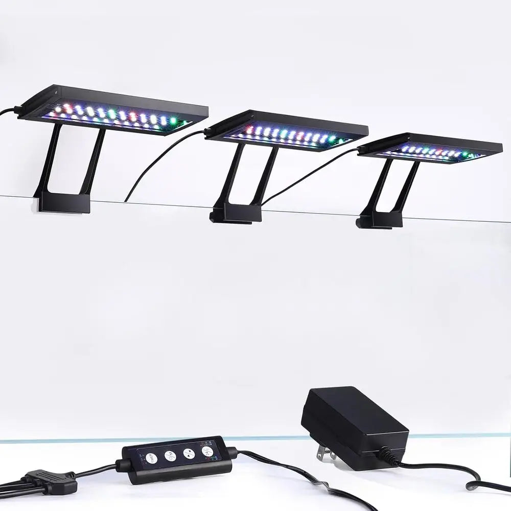 Clip On Aquarium LED Light with Multi-Channel Controller, Fish Tank Light