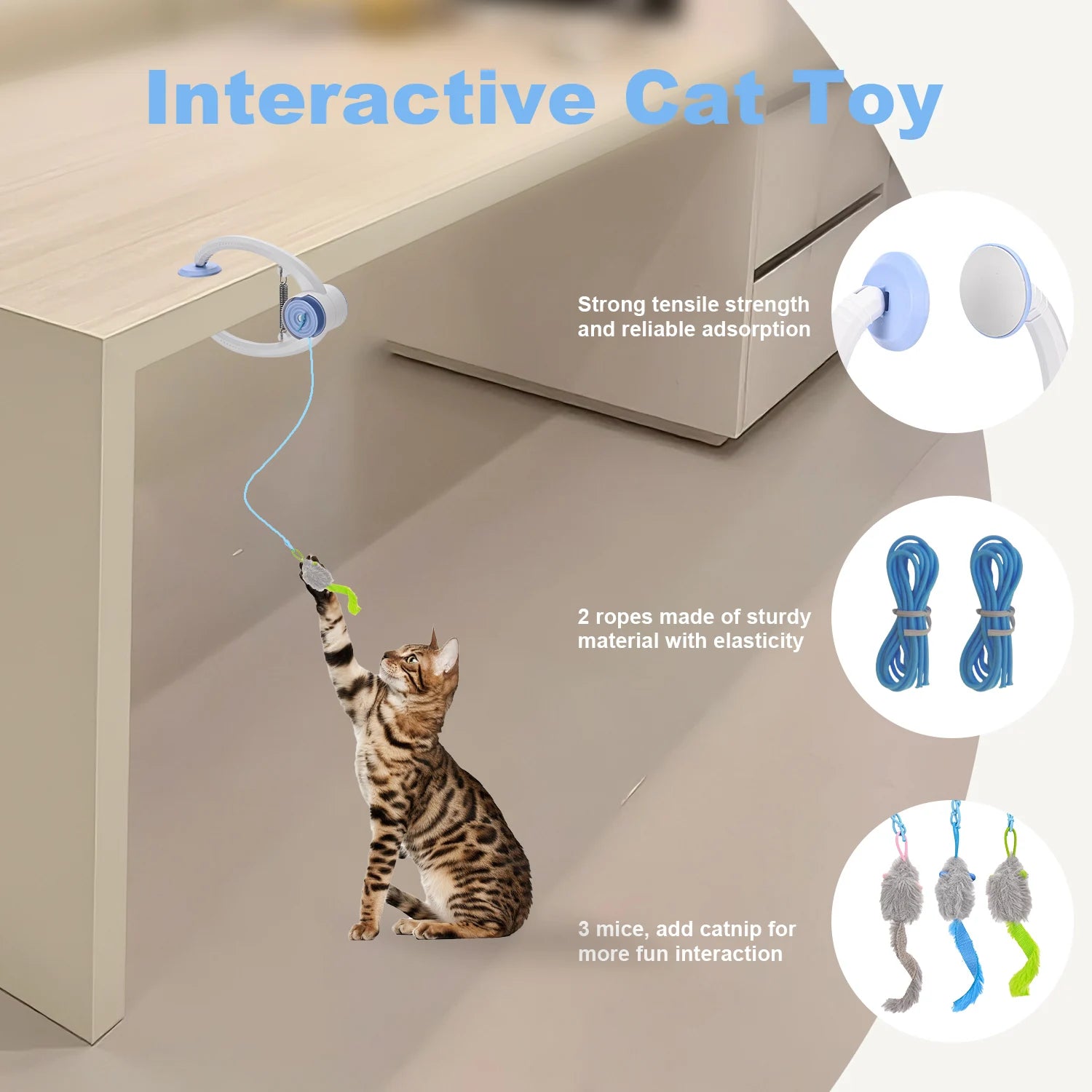 Cat Toys Electric Door Hanging Cat Toy USB Rechargeable