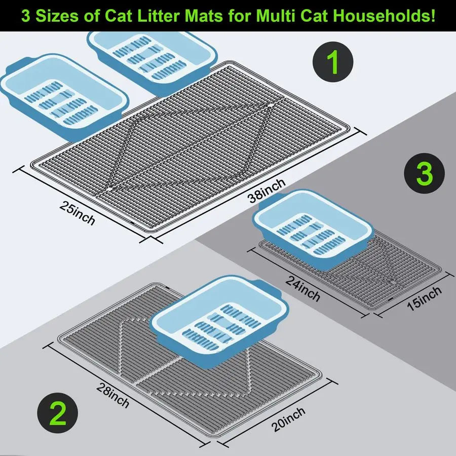 Cat Litter Mat XXL Waterproof Kitty Litter Box matt