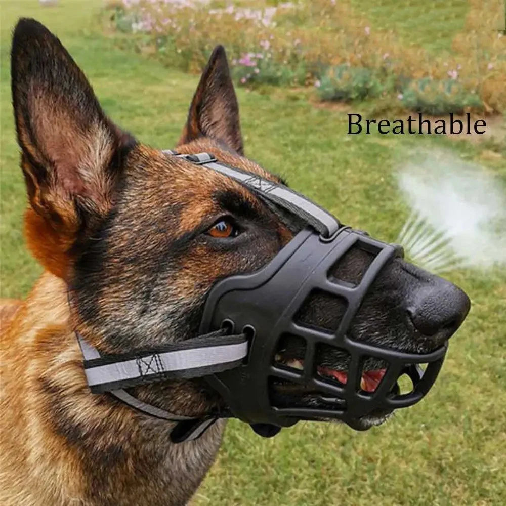 Soft Silicone Pet Dog Muzzle, Anti-biting Chewing Mask, Breathable Basket Dog Muzzle