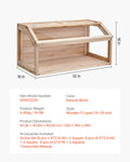 Wooden Hamster Cage 270° Viewing With Openable Top Ventilated Animal Cage