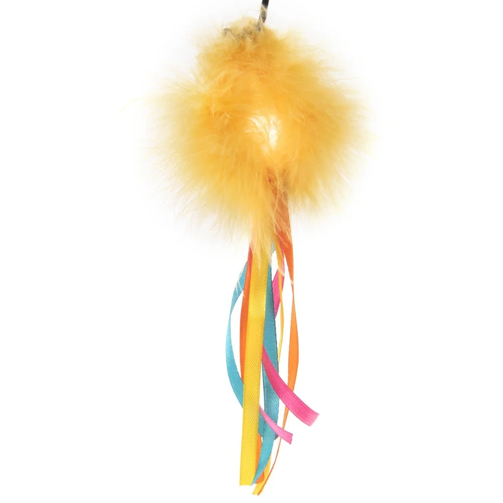 Scratch N Spin Carpet Cat Scratching Post with Interactive Spinning Wand