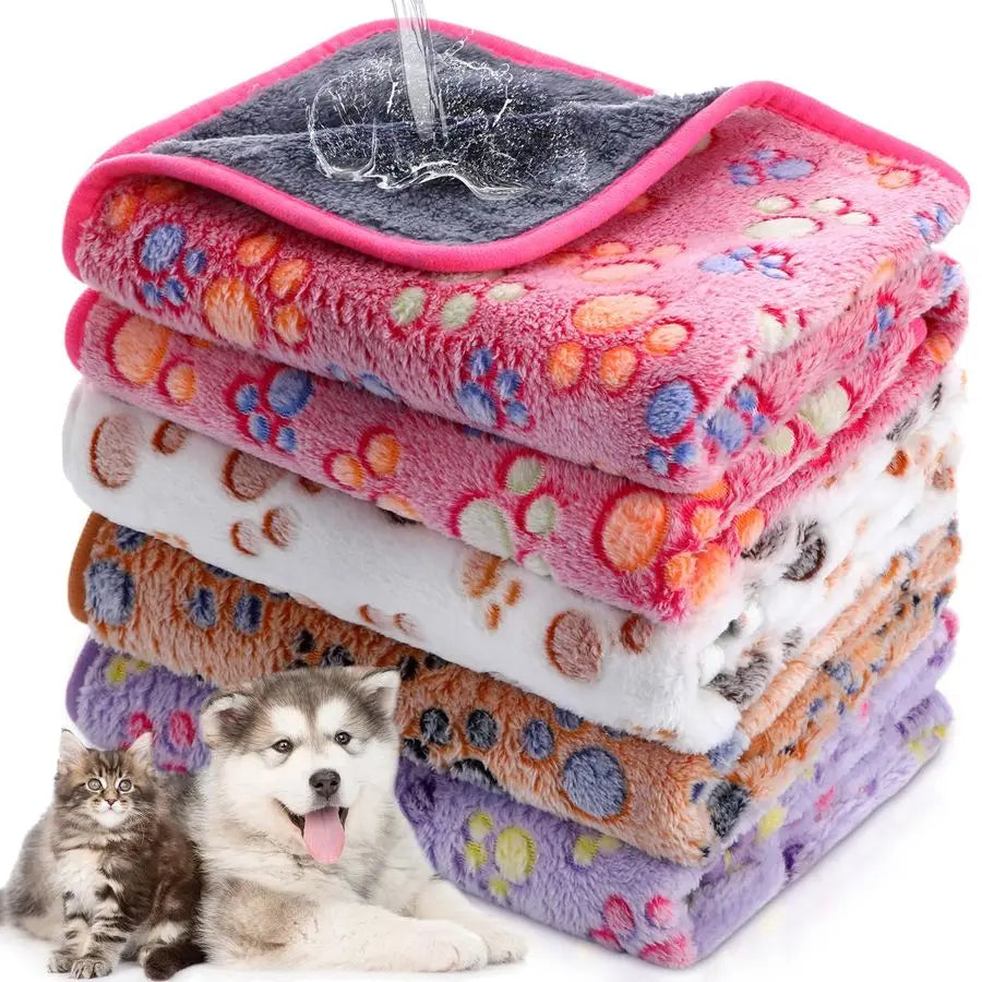 4pcs Waterproof Dog Puppy Pads Soft Cat Blanket Dog Sleeping Mat